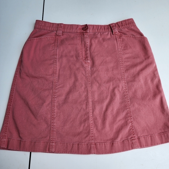 L.L. Bean Dresses & Skirts - LL Bean Classic Fit Women's Comfort Wash Skirt Plus Petite Stretch Elastic 16P